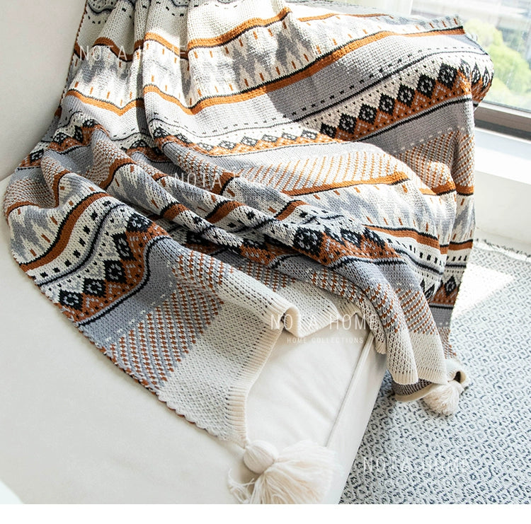 Single shawl blanket sofa blanket sleeping blanket knitted blanket cover blanket