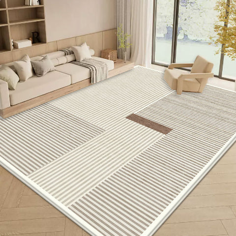 Wabi wind living room large area full of floor mats Nordic light luxury imitation cashmere carpet home thickened washable floor mat