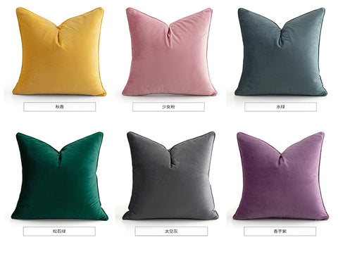 Velvet pillow sofa living room cushion cover pillow bedside pillow cover without core cushion cover large backrest