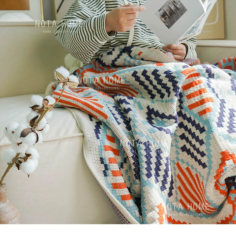 Single shawl blanket sofa blanket sleeping blanket knitted blanket cover blanket