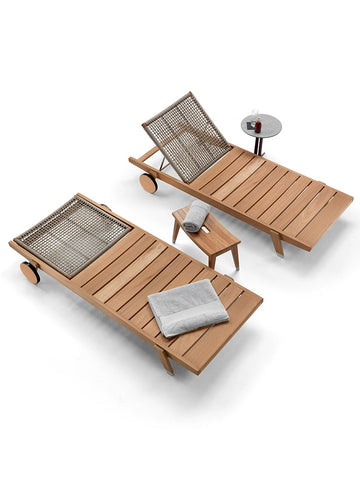 High end teak lounge chairs garden