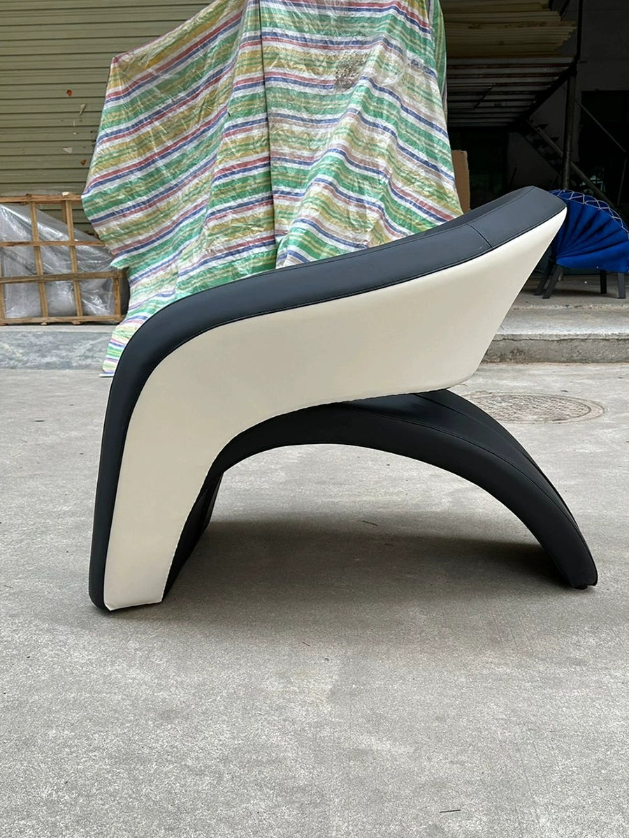 Irregular shaped fiberglass airplane chair