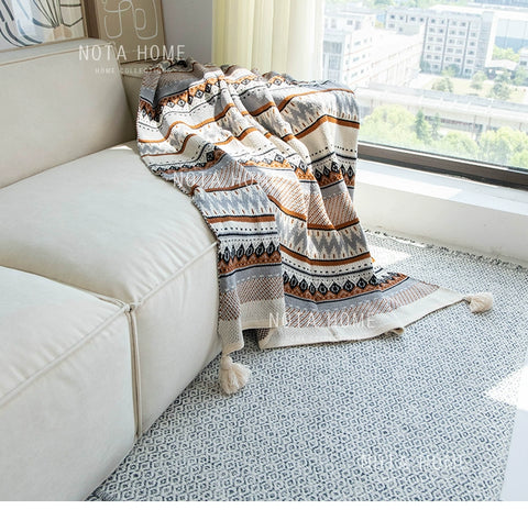 Single shawl blanket sofa blanket sleeping blanket knitted blanket cover blanket