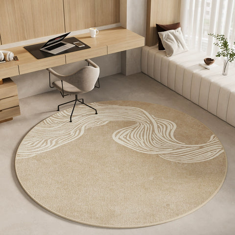 American Vintage Living Room Coffee Table Blanket Bohemian Round Carpet Computer Chair Mat Sofa Rocking Chair Floor Mat Foot Mat C