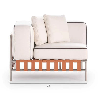 Stainless steel villa rattan sofa garden simple furnituregarden