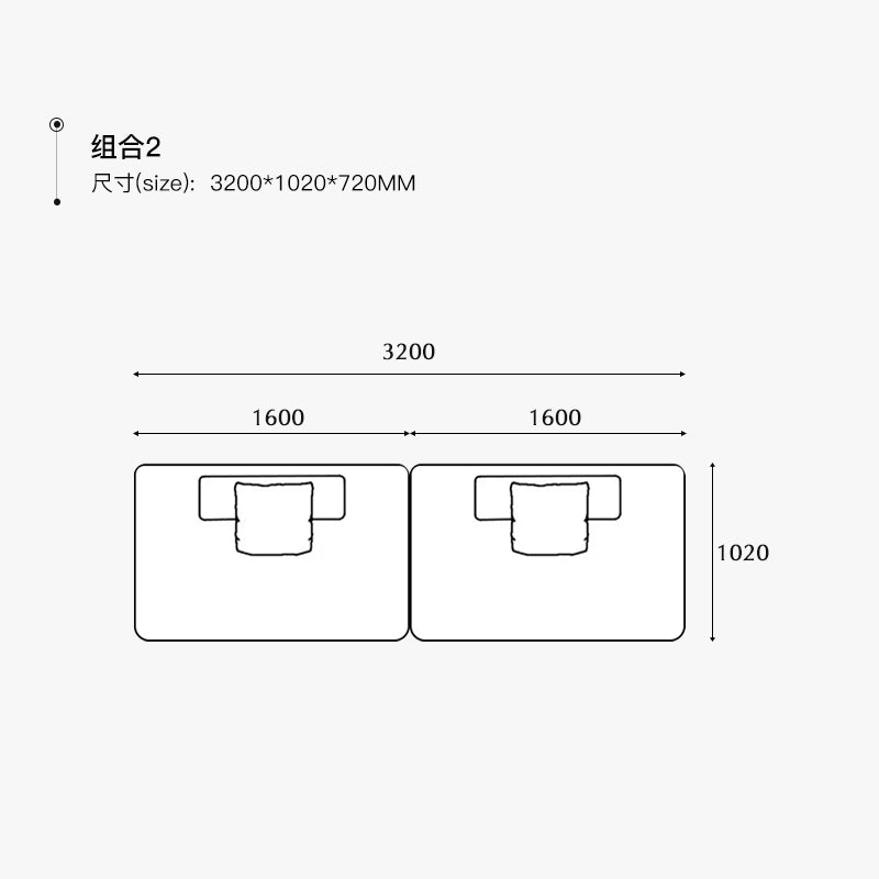 Italian Huayi activity backrest small apartment space combination fabric sofa leather designer backrest mountain sofa