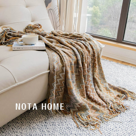 Bohemian air conditioning blanket sofa blanket