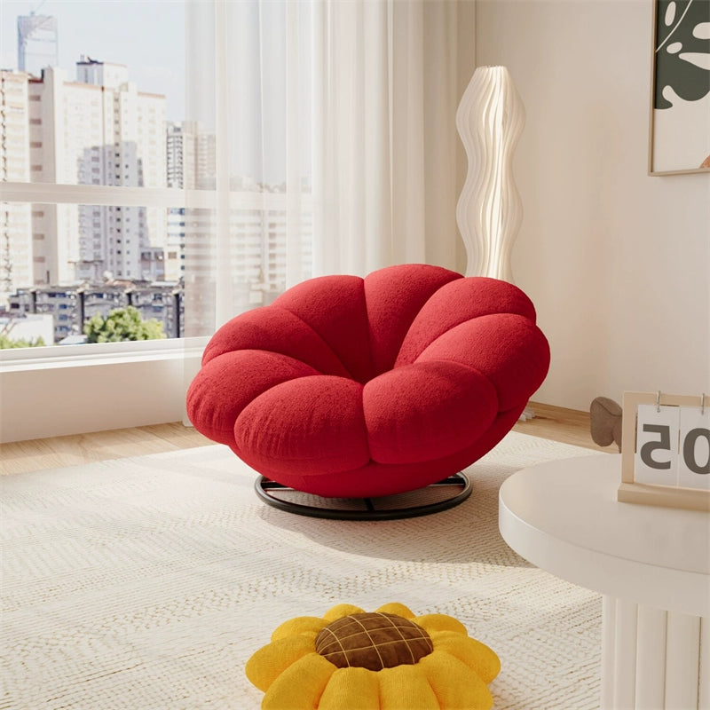 Lazy sofa petal chair reclining and sleeping Internet celebrity creative single rotating small sofa recliner living room balcony bedroom