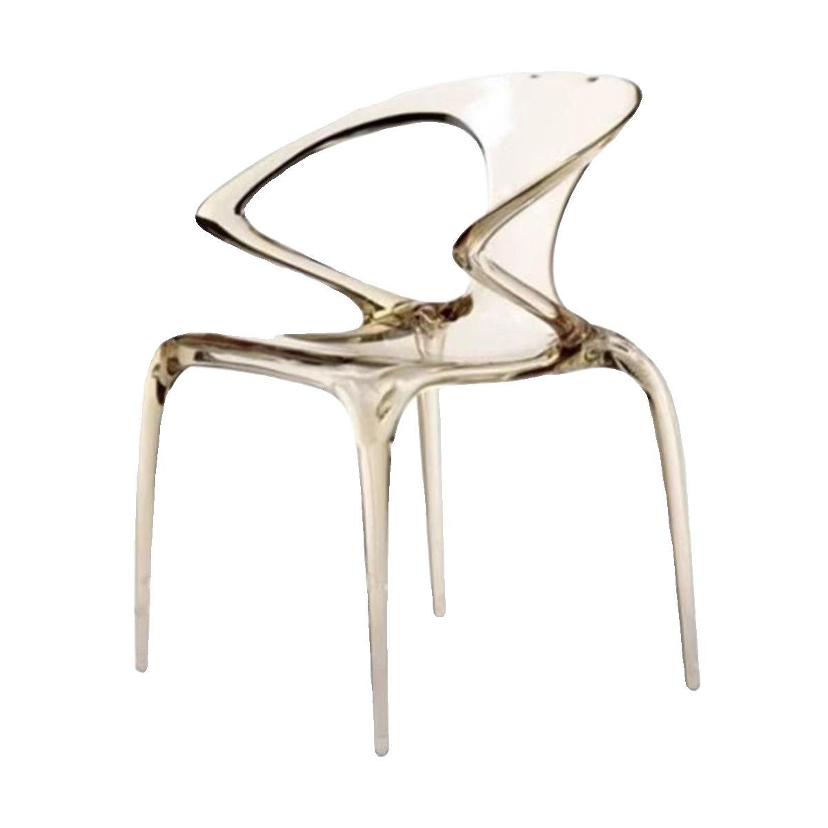 Italian designer AVA transparent high-end Rochburg leisure chair Little Red Book shaped resin home dining chair