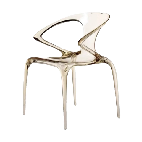 Italian designer AVA transparent high-end Rochburg leisure chair Little Red Book shaped resin home dining chair