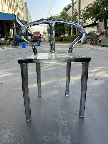 Transparent Platinum Crystal Resin Tea Table