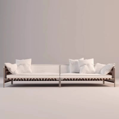 Stainless steel villa rattan sofa garden simple furnituregarden