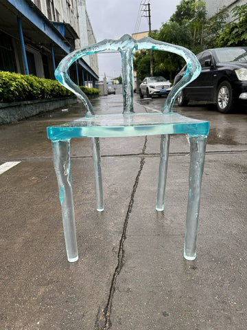 Transparent Platinum Crystal Resin Tea Table