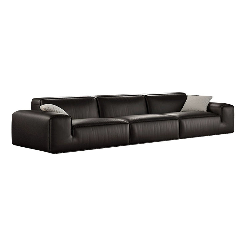 Italian minimalist high-end all-leather sofa