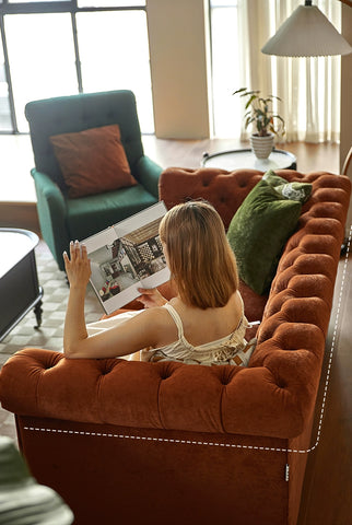 French Velvet Sofa