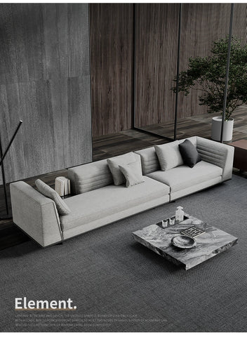 High-end Italian minimalist leather sofa