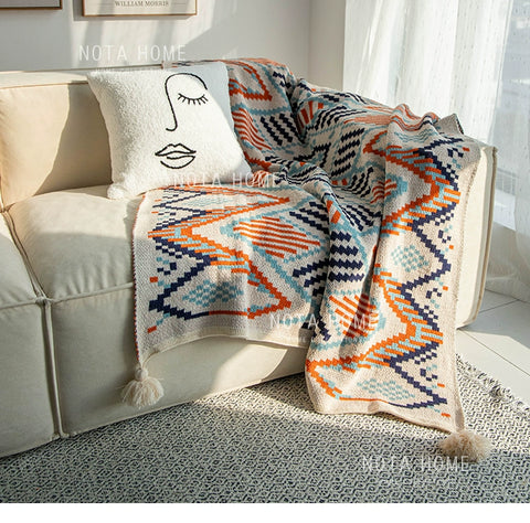 Single shawl blanket sofa blanket sleeping blanket knitted blanket cover blanket