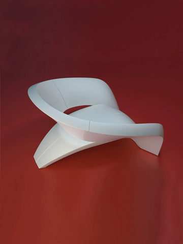 Irregular shaped fiberglass airplane chair