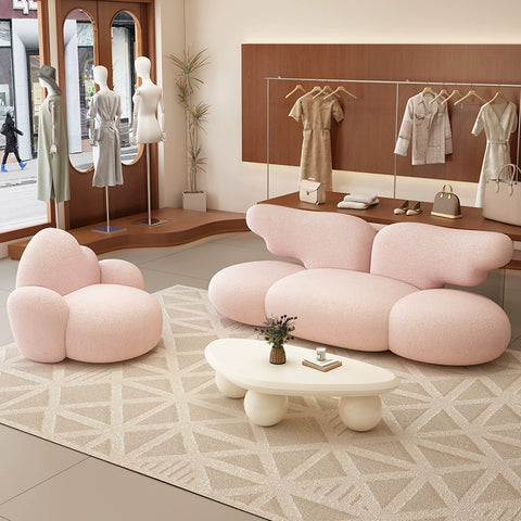 Little Angel Cloud Sofa French Cream Style Simple Modern Creative Beauty Salon Sofa Rest Area Reception Internet celebrities