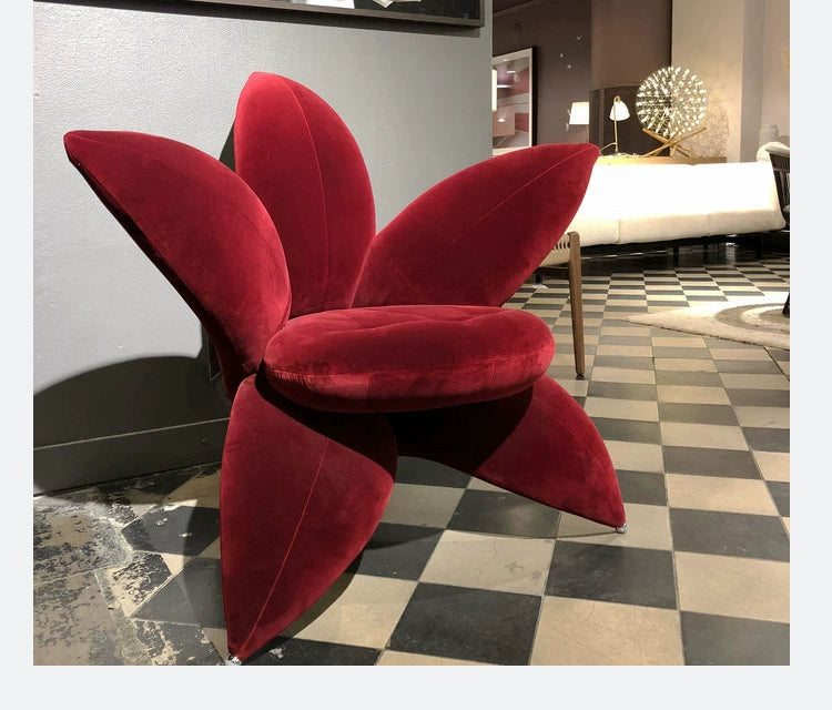 The designer has the same rose sofa