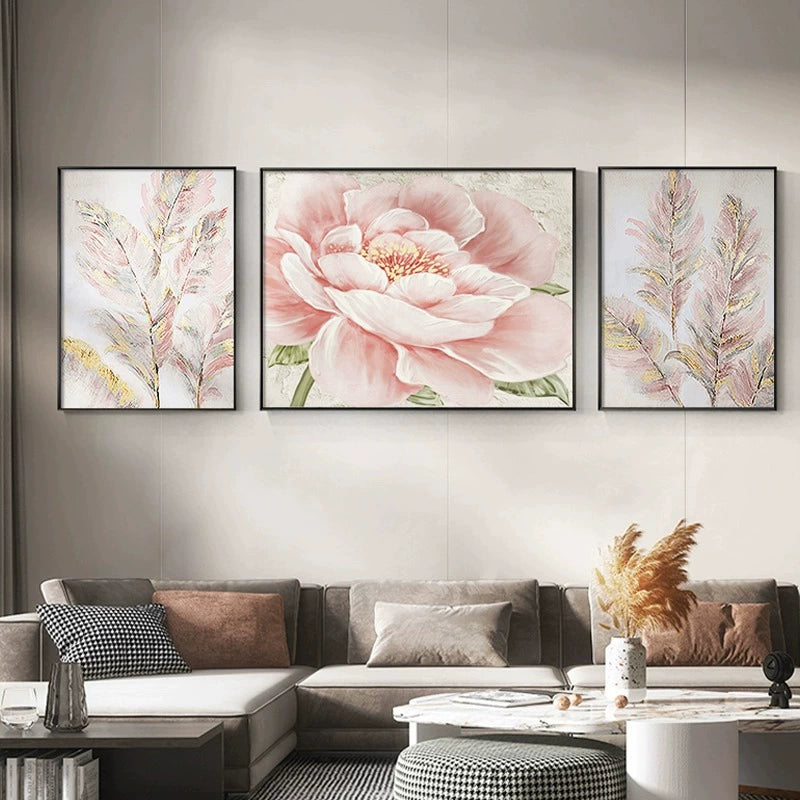 Oil painting living room decorative painting light luxury high sense hanging painting modern simple sofa background wall painting mural A