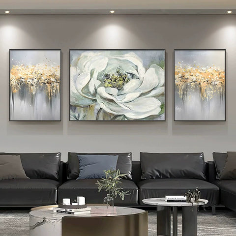 Oil painting living room decorative painting light luxury high sense hanging painting modern simple sofa background wall painting mural B