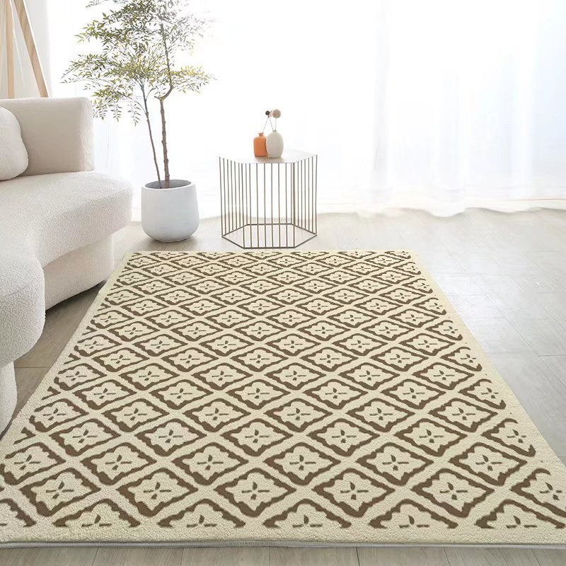 Imitation cashmere living room carpet coffee table blanket Nordic modern simple home Japanese bedroom minimalist light luxury dirt-resistant carpet