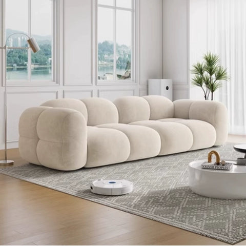 Cream cotton candy sofa