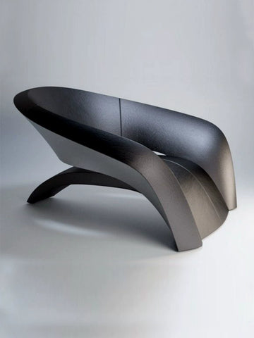 Irregular shaped fiberglass airplane chair