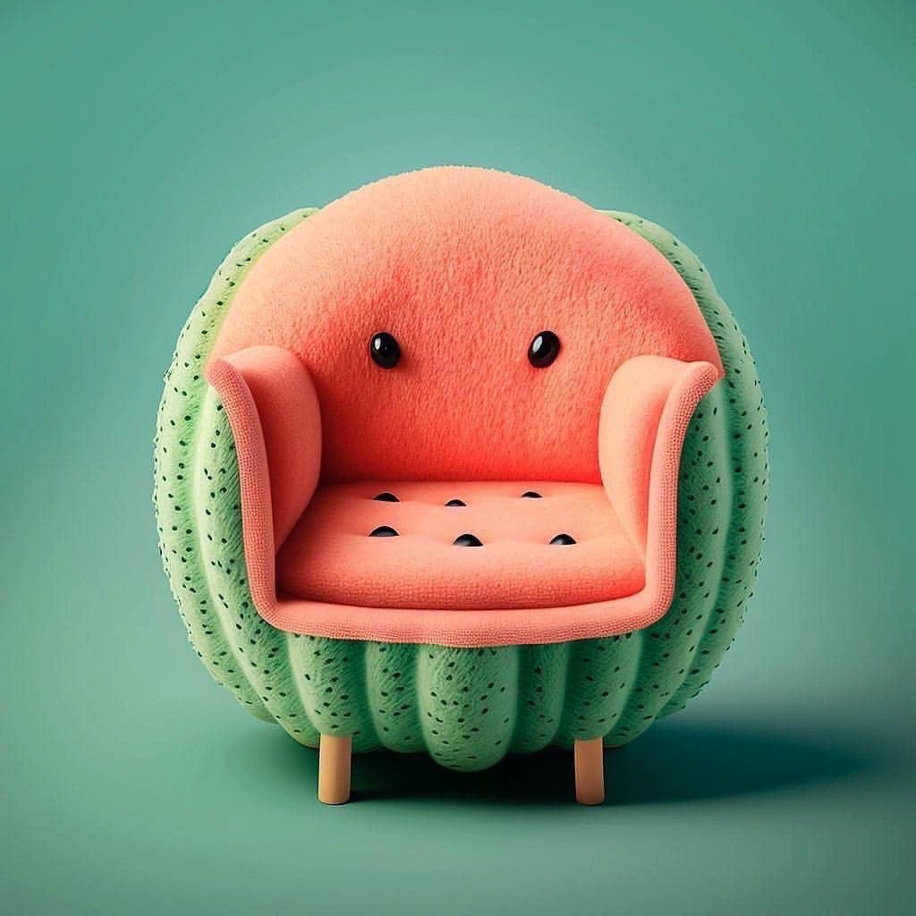 Creative watermelon cute fruit sofa chair