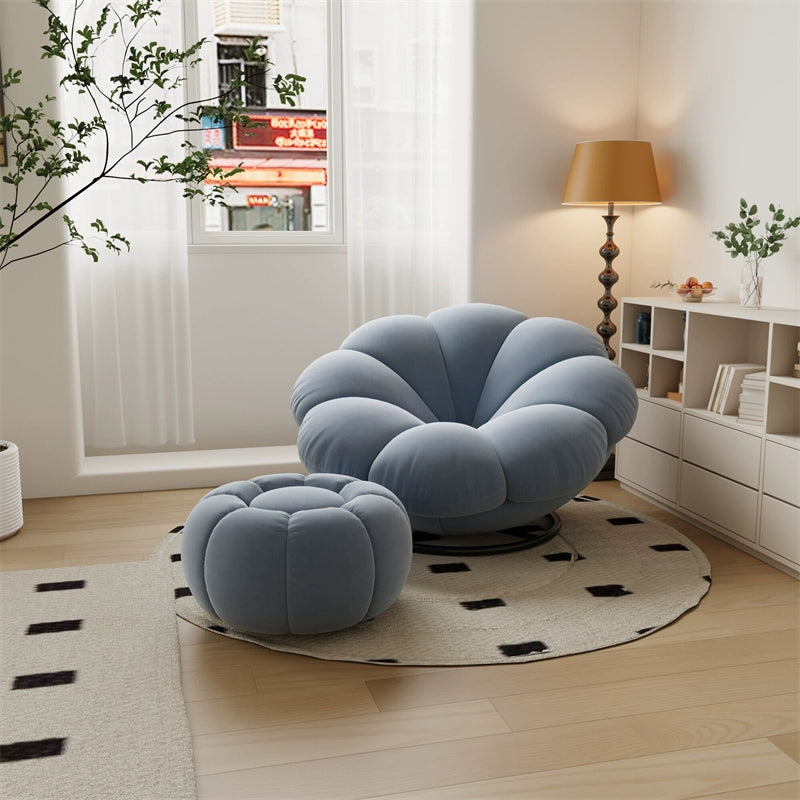 Lazy sofa petal chair reclining and sleeping Internet celebrity creative single rotating small sofa recliner living room balcony bedroom