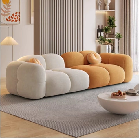 Cream cotton candy sofa