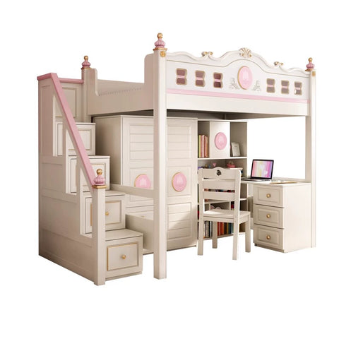 Pink Multi functional Combination Bed