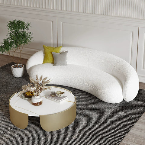 Lamb curved sofa