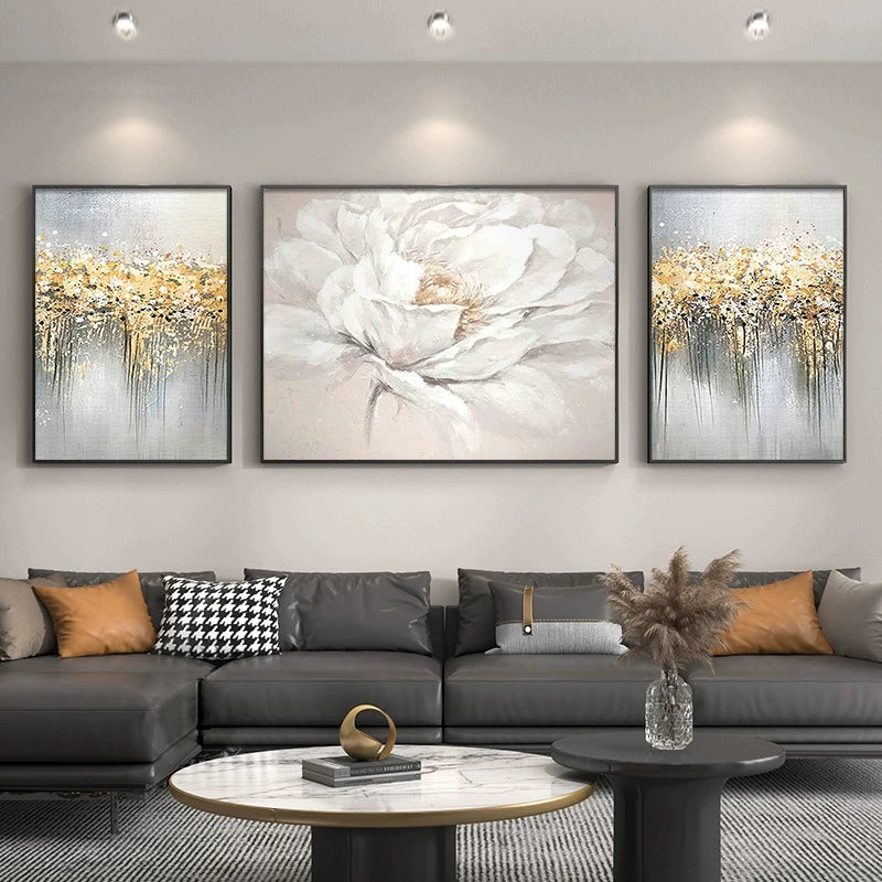 Oil painting living room decorative painting light luxury high sense hanging painting modern simple sofa background wall painting mural B