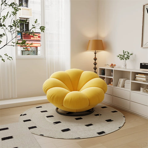 Lazy sofa petal chair reclining and sleeping Internet celebrity creative single rotating small sofa recliner living room balcony bedroom