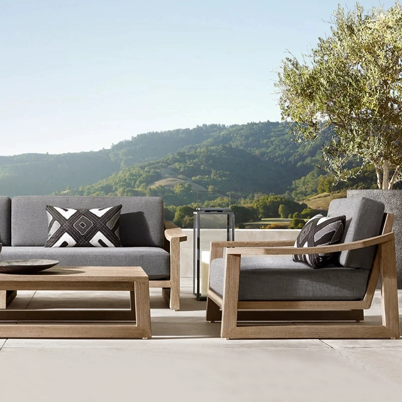 garden teak sofa courtyard combination garden