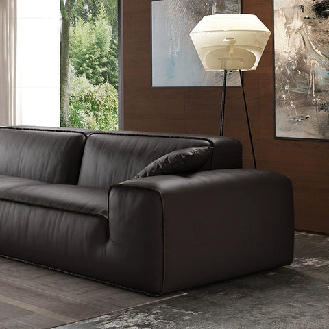 Italian minimalist high-end all-leather sofa