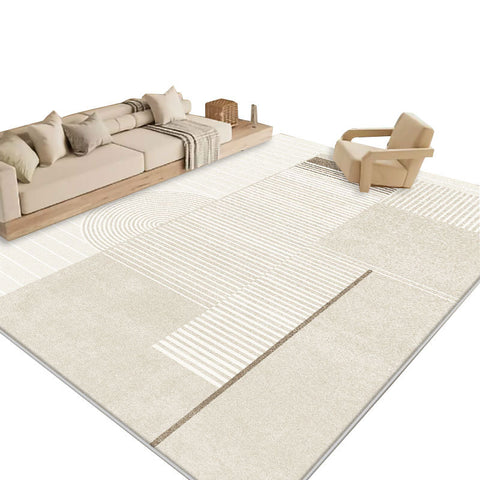 Wabi wind living room large area full of floor mats Nordic light luxury imitation cashmere carpet home thickened washable floor mat