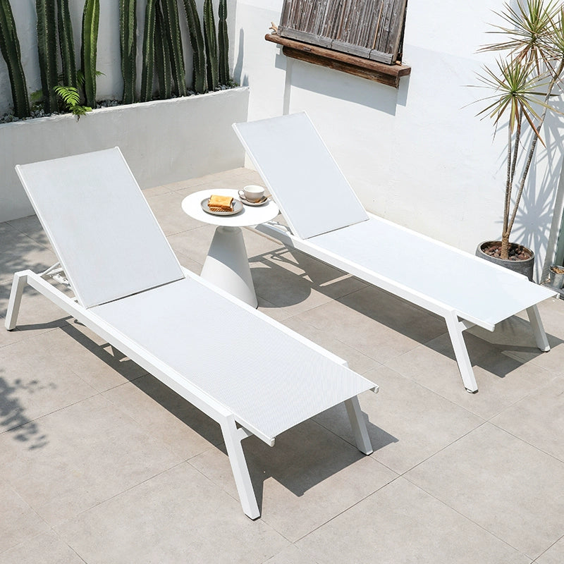 Waterproof chairs on the beach by the swimming pool garden