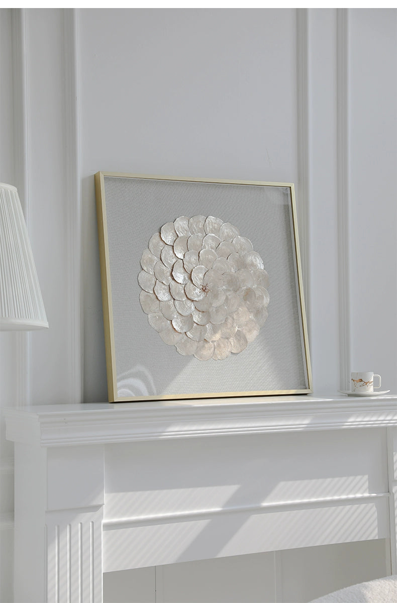 French mother-of-pearl painting shell pearl mural