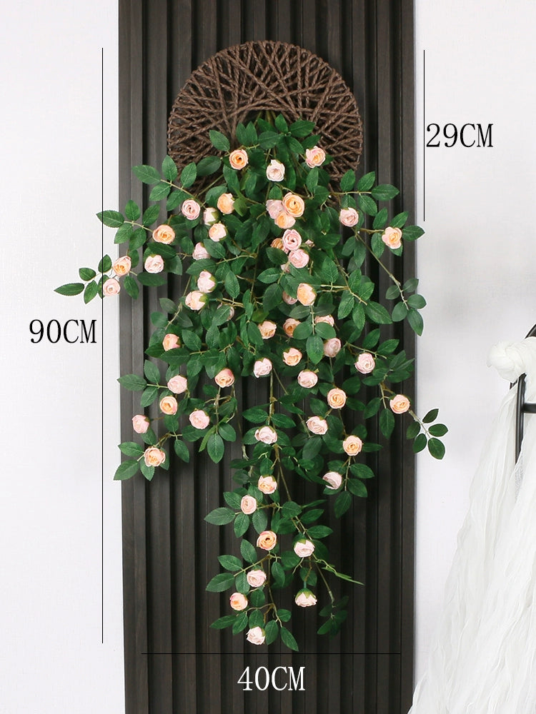 Artificial rose vine bionic wall