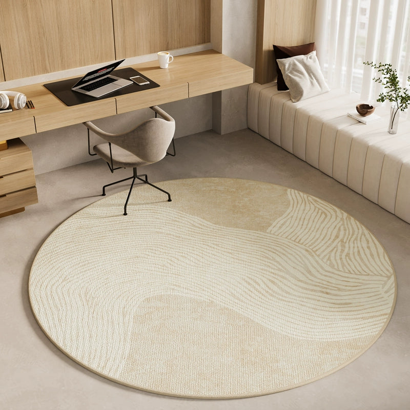 American Vintage Living Room Coffee Table Blanket Bohemian Round Carpet Computer Chair Mat Sofa Rocking Chair Floor Mat Foot Mat B