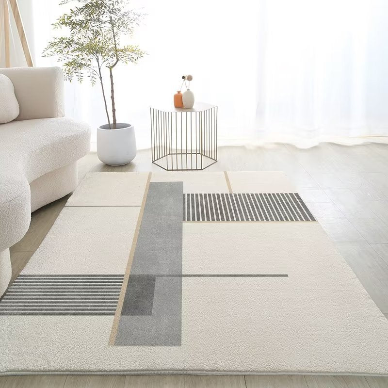 Imitation cashmere living room carpet floor mat light luxury high-grade bay window coffee table blanket bedroom full of ins style household bedside blanket