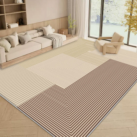 Wabi wind living room large area full of floor mats Nordic light luxury imitation cashmere carpet home thickened washable floor mat