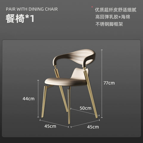 Modern minimalist and luxurious back chair