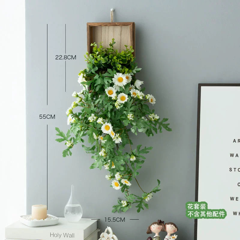 Artificial plant wall decoration small daisy pendant