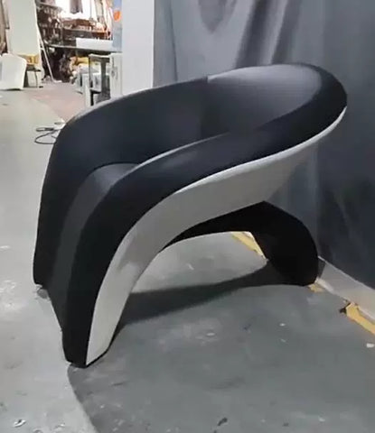 Irregular shaped fiberglass airplane chair