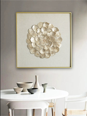 French mother-of-pearl painting shell pearl mural