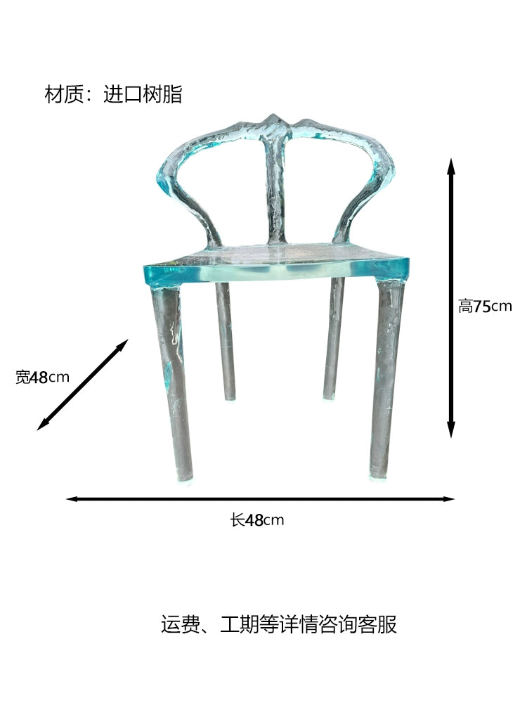 Transparent resin crystal tea table